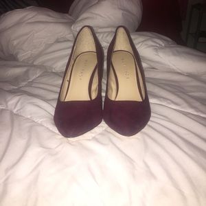 NEW size 6 deep red wedge heels